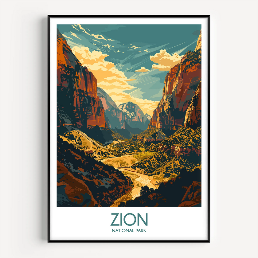 Zion Vintage Style Print