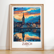 Zurich Modern Travel Poster