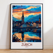 Zurich Scenic Landscape Art
