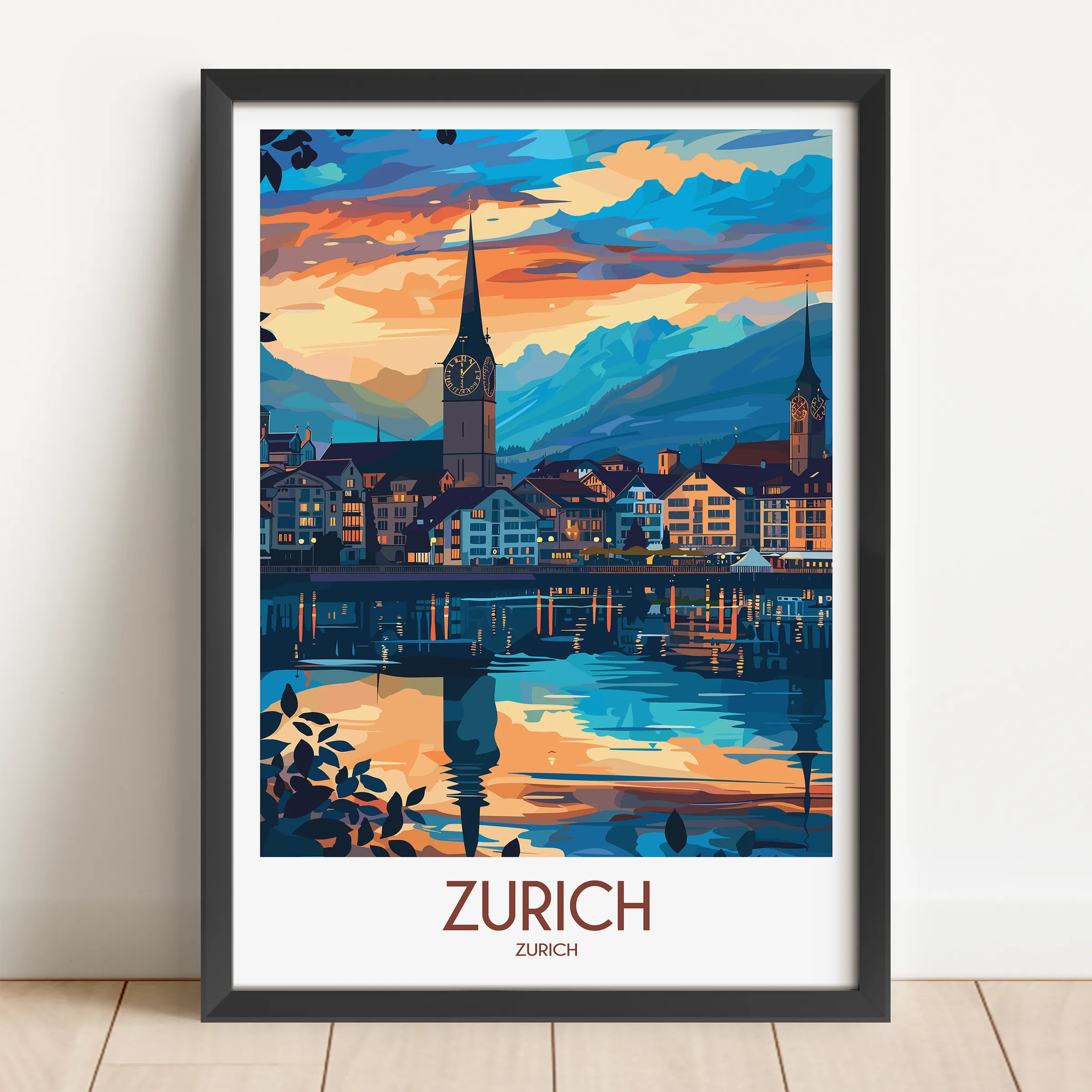 Zurich Vintage Style Print